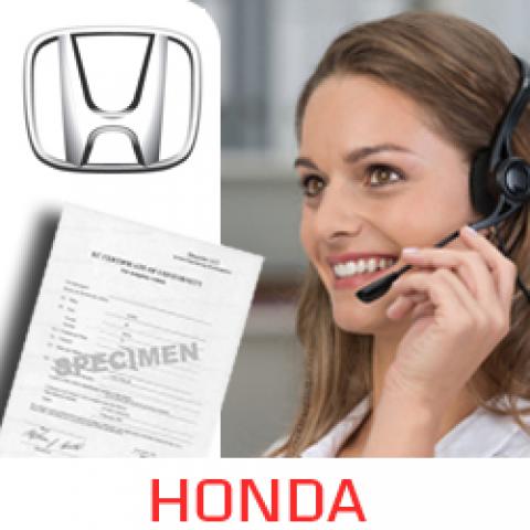Service Homologation Honda